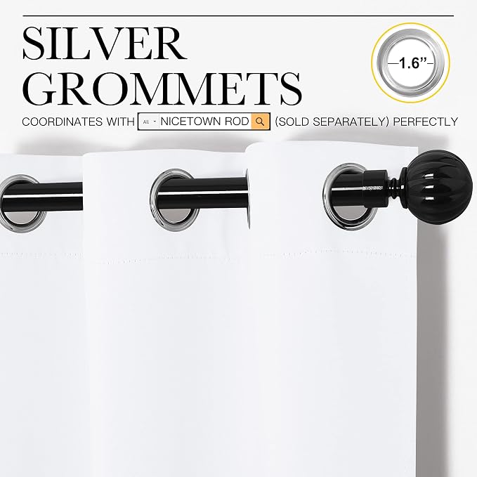 NICETOWN White Curtains for Sliding Door - Image 4
