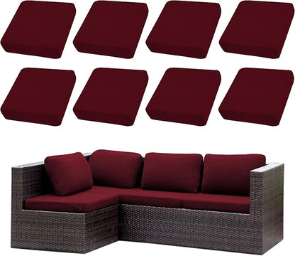 8PCS Patio Cushion Covers.Patio Furniture Couch SeatSlipcovers | Washable by SUKAIKEQA
