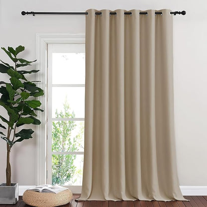 NICETOWN Blackout Sliding Door Curtains 84 Inch Length, Extra Wide Room Divider - Image 7