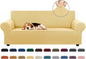 Stretch Couch Covers for Sofa, 3 Cushion Couch Slipcover, Champagne | 1-Piece by KEKUOU