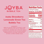 Joyba Bubble Tea Strawberry Lemonade Green Tea, 4 Pack, 12 fl. oz. Cups