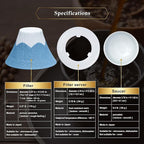 Ceramic Reusable Coffee Filter Dripper Paperless Sustinable Mt. Fuji Made in Japan (Blue Green)