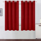 Red Blackout Curtains 66 x 63 Inch Length/Set of 2 Curtain Panels/Thermal by Lemomo