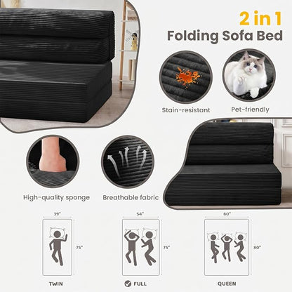 JUIKURY Folding Sofa Bed, Convertible Sleeper Chair - Image 7