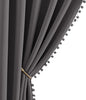 NICETOWN 2 Panels Blackout Curtains, Rod Pocket Pompoms Curtains 84 inches by NICETOWN