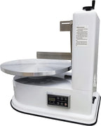 TECHTONGDA Cake Decorating Coating Machine Cream Spreading Automatic Frosting Turntable with Graduated Scraper for 4-16inch Cakes 40-180RPM Rotating Speed White