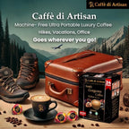 Caffè di Artisan Liquid Coffee Pods – Premium Single-Serve Coffee for Cold Brew concentrate, Iced Coffee & Hot Coffees – Machine-Free, Eco-Friendly, Ready in Seconds. Rich; Asmara; Arabica; Medium Roast – 24 Count.