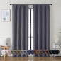 Simplebrand Ava Grey Blackout Curtains by Simplebrand