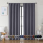 Simplebrand Ava Grey Blackout Curtains by Simplebrand