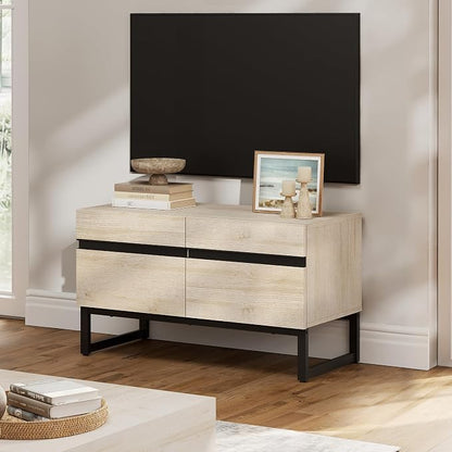 WAMPAT Modern TV Stand for 26-40 Inch TVs, Wood Entertainment Center by WAMPAT