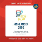 Cameron's Coffee Roasted Ground Coffee Bag, Flavored, Highlander Grog, 12 Ounce, Pack of 6