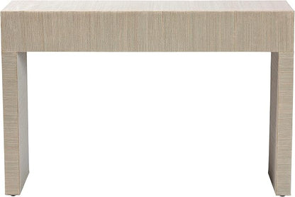 bali & pari Cielo Bohemian Woven Natural Grasscloth 3-Drawer Console Table - Image 7