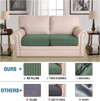 H.VERSAILTEX Super Stretch Individual Seat Cushion Covers Sofa Covers Couch - Image 2