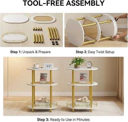 Small Rattan Side/Accent Table - Image 6