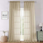 Taupe Sheer Curtains 120 Inches Long 2 Panels Set, Rod Pockets Light Filtering by Lecloud