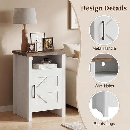 YESHOMY Farmhouse Modern Nightstand - Image 6