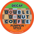 Pumpkin Spice Medium Roast Flavored Decaf Coffee Pods for Keurig K-Cup Makers from Double Donut, 96 Capsules