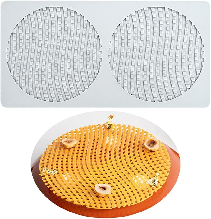TUKE Fondant Lace Silicone Mold Beehive Dessert Cake Pastry Chocolate Honeycomb Decorating DIY Molecular Cuisine Kitchen Bakeware (C_ Honeycomb)