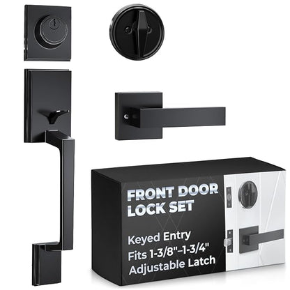 Front Door Lock Set with Deadbolt – Zinc Alloy Body with Multi‑Layer Plating | by PalaYou