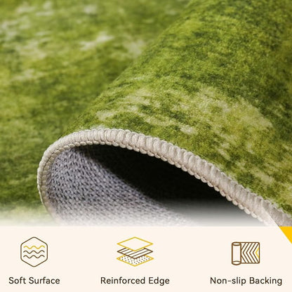 RELEANY Washable 9'x12' Abstract Area Rug - Image 5