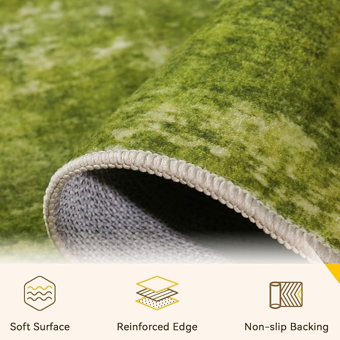 RELEANY Washable 8'x10' Abstract Area Rug - Image 5