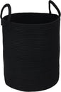 XUANGUO Black Cotton Rope Laundry Basket Hamper by XUANGUO
