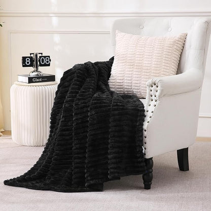 Black Fleece Throw Blanket 60”×80” - Image 4