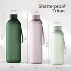 KIVY Slim Water Bottle 32oz [Lightweight & Shatterproof] - Reusable Tritan Water Bottle - Leak Proof Bottle for Women & Men - No Spill - Dishwasher Safe Water Bottle BPA Free