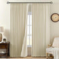 Pinch Pleated Linen Curtains 100% Blackout 84 Inches Long by AUSSPVOCT