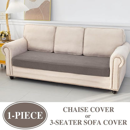 LA MEACK Couch Cushion Cover Chaise Lounge Cover Washable Separate Seat Chaise - Image 3
