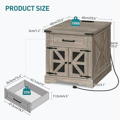 RALGEND Farmhouse End Table - Image 2
