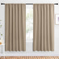NICETOWN 2 Panels Blackout Curtains, Rod Pocket Window Curtains Room Darkning by NICETOWN