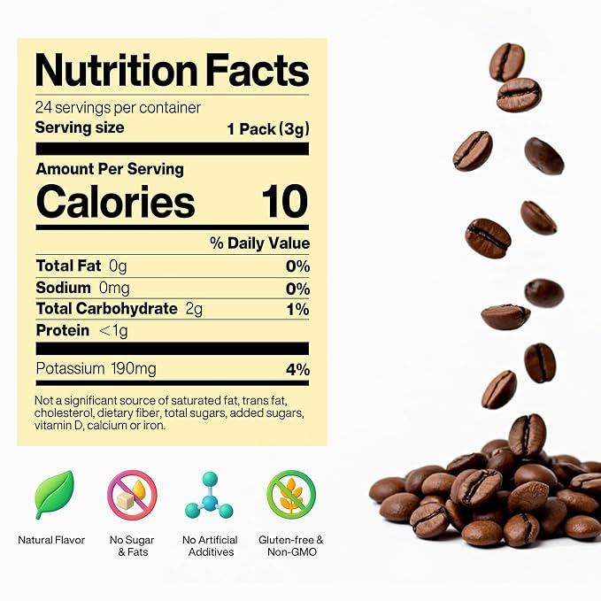 SATURNBIRD Coffee Instant Cold Brew, 6-Flavor Variety Sampler Pack, Light/Medium/Dark Roast, 100% Arabica Freeze-Dried Espresso Powder, 6 Single-Serve Pods for Gifts, Travel & Camping