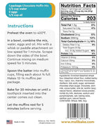 Molibake Chocolate Muffin Mix - Pack of 2 – Premium Chocolate Muffin Baking Mix with Cocoa Powder and Real Chips for Home Oven and Maker – 14 oz – Easy-to-Use Mix for Fluffy, Bakery-Style Homemade