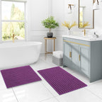 Arotive Luxury Chenille Bathroom Rug Mat, Extra Soft Thick Absorbent Shaggy Bath Rugs, Non-Slip Machine Wash Dry, Plush Bath Mats for Bathroom, Shower and Tub, 30x17, Purple