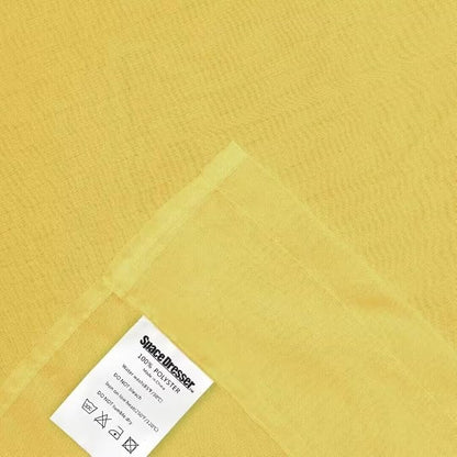 SpaceDresser Yellow Sheer Curtains 4 Panels Rod Pocket Semi-Sheer Curtain 45 - Image 6