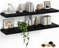 Fun Memories Floating Shelves for Wall, 40 Inch Long Set of 2 Rustic Wood Wall by FunMemories