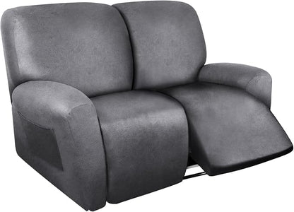 ANARACHON Loveseat Recliner Cover Leather Look Recliner Loveseat Covers by ANARACHON