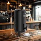 ROVSUN 3.2 Gallon Insulated Beverage Dispenser, Stainless Steel Hot and Cold Drink Dispenser, Ice and Hot Drink Server w/Spigot, Hot and Cold Beverage Server for Coffee, Tea, Milk & Juice