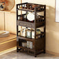 Bamboo Storage Cabinet with Drawer, Tea Set/Book/Decorative Items Storage Rack by Unknown