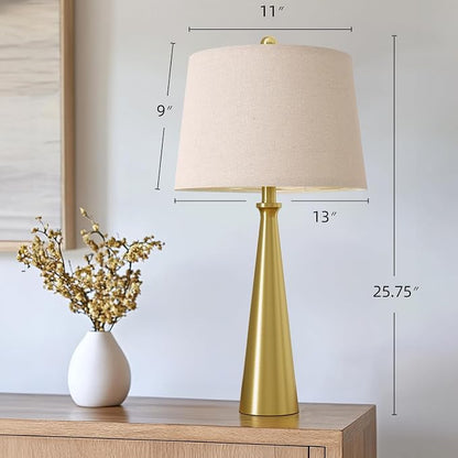 Oneach 25.75" Modern Table Lamp Set of 2, Bedside Lamps - Image 4