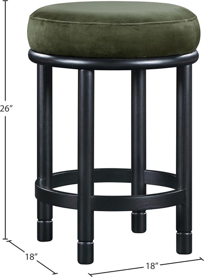Meridian Furniture 977Green-C Monette Collection Art Deco Counter Stool - Image 3