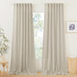 RYB HOME Sheer Curtains 102 inches, Extra Long Floor to Ceiling Curtains | Half by RYBHOME