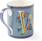 Spode Kit Kemp 12oz Mug in Fine China, W Initial - Custom Coffee Cup for Hot Beverages, Personalized Gift Idea for Her, Him, Friends, Coffee Lovers - Stylish Letter Mug for Daily Use, Dishwasher Safe