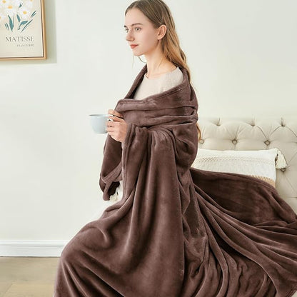 BEDELITE Fleece Blanket Soft Plush Full Bed Blanket Brown 84"x90" | Ultra Soft - Image 4