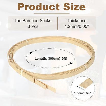 MECCANIXITY 3 Rolls Bamboo Strips - Image 2