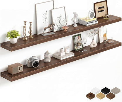 Fun Memories 72Inch Long Floating Shelves, 8 Inch Deep Shelves by FunMemories
