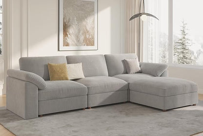 EASE MOOSE Oversized Sectional Modular Sofa, L Shape Sectional Couch Wide Deep by EASEMOOSE