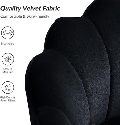 HULALA HOME Modern Velvet Accent Chair - Image 4