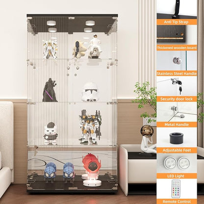 LFT HUIMEI2Y Glass Display Cabinet 4-Shelf - Image 3